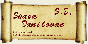 Spasa Danilovac vizit kartica
